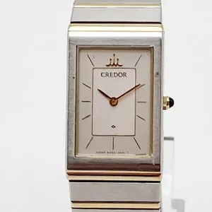 Authentic The Golden Epoch Credor Rectangular Timepiece
