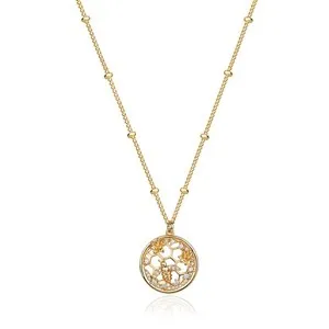 Authentic Gold Pendant Necklace for Women 14K Gold Plated Snake Bee Hummingbird Dove - 03