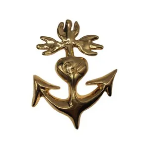 Authentic Anchors in the Storm: 18kt Gold Plated Symbol of Enduring Hope