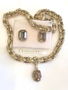 Authentic Eternal Dawn: Vintage Gold‑Plated Topaz Amulet Set