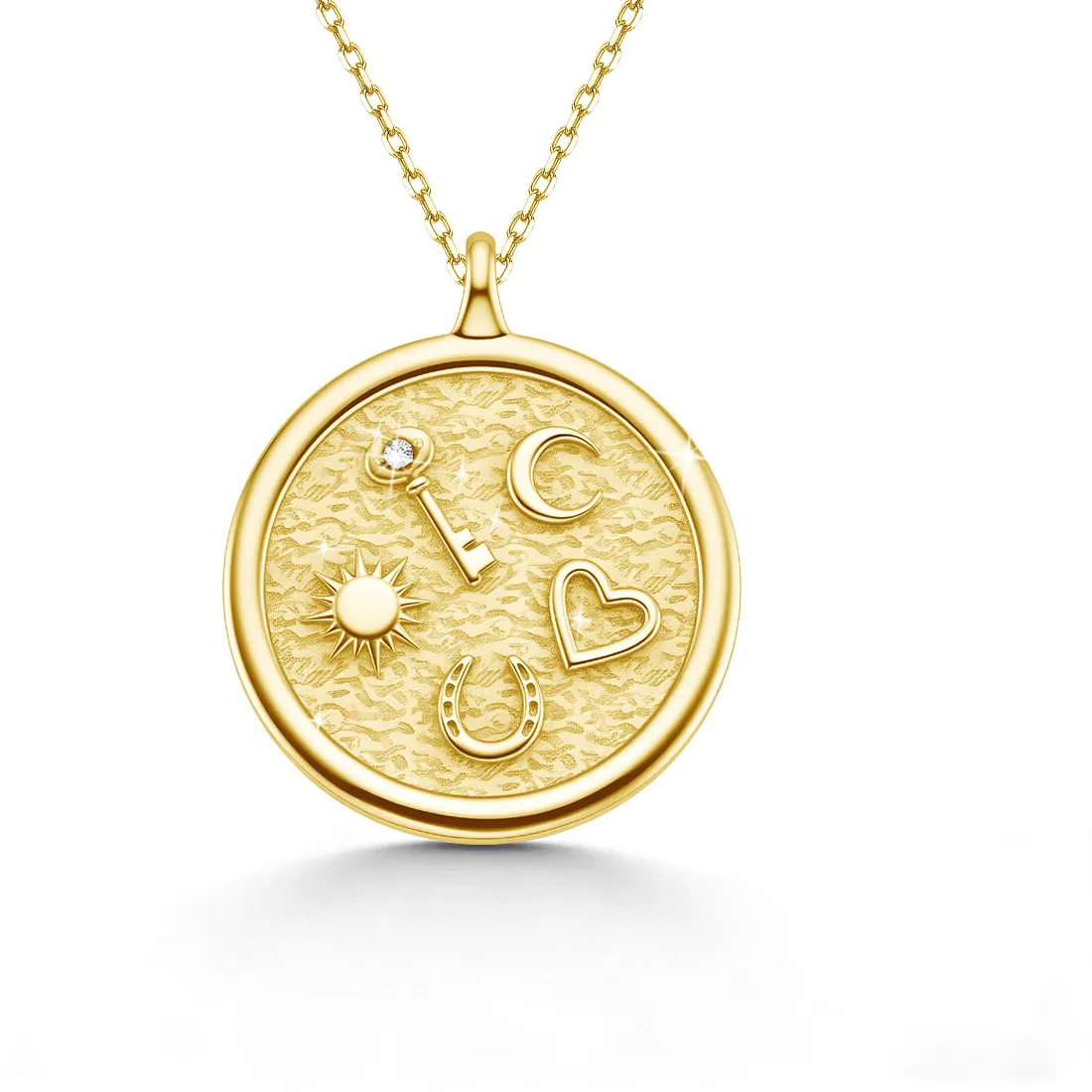 Authentic Mirrored Harmony: Double Sided Round Coin of Radiant Balance