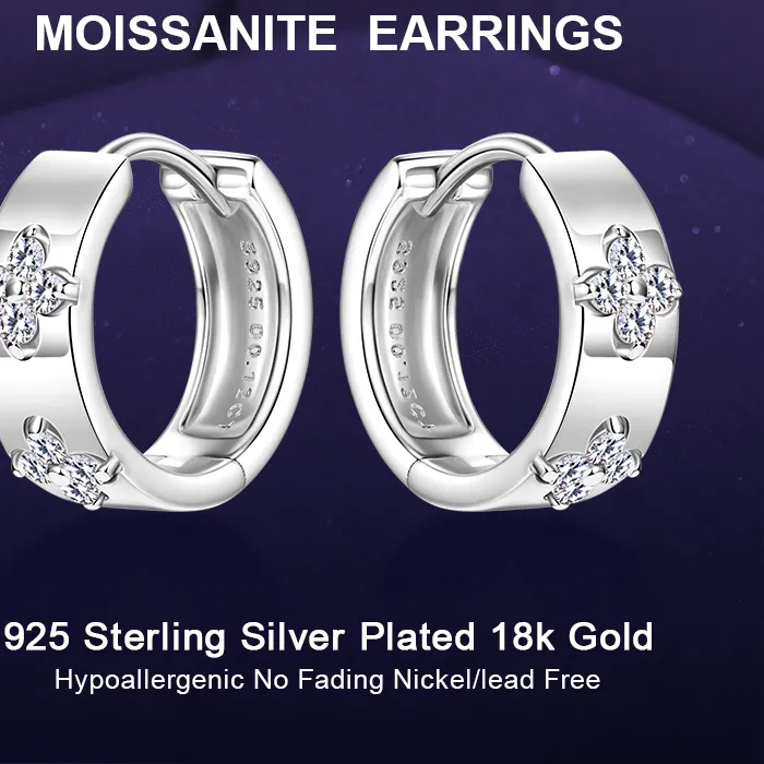 Authentic Celestial Bloom Moissanite Hoop Talismans