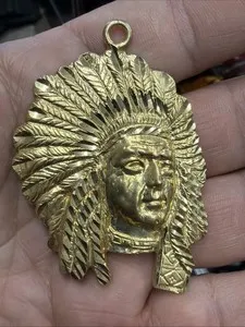 Authentic The Sovereign Spirit: 925 Sterling Silver and Gold-Plated Native Chief Talisman