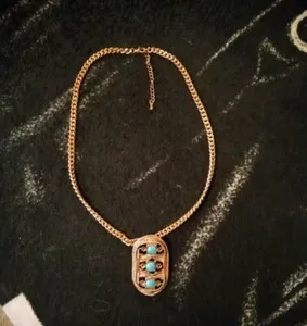 Authentic Celestial Veil: Native American Vermeil Gold-Plated Necklace