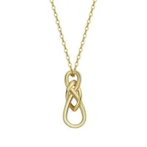 Authentic The Eternal Weaver 18K Gold-Plated Celtic Knot Infinity Pendant