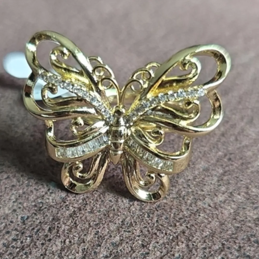 Authentic The Ethereal Transformation Gold Butterfly Ring