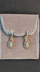 Authentic Celestial Tears of Serenity: Gold-Plated Sacred Dangle Earrings