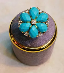 Authentic Azure Bloom: The Celestial Teardrop Talisman