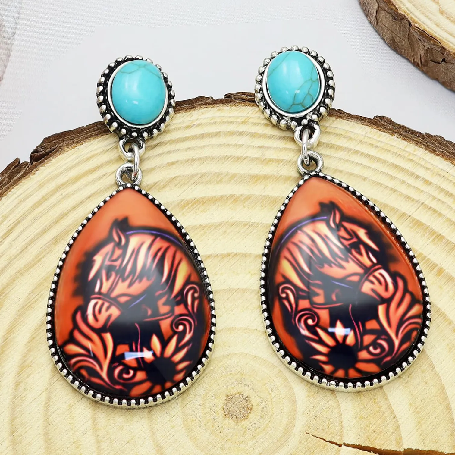Authentic Spirit of the High Desert: Sacred Equine Totem Earrings