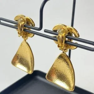 Authentic Celestial Geometry: Vintage Gold-Plated CC Geometric Talismans