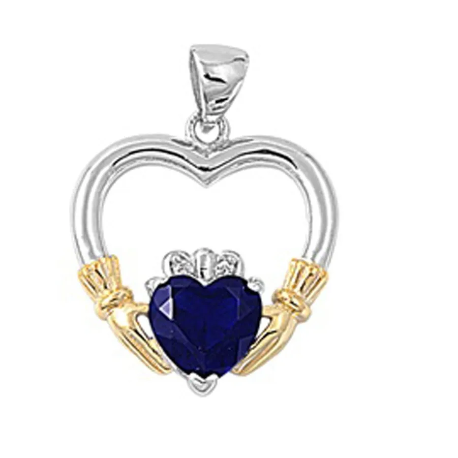 Authentic Heart of Devotion: Gold Illuminated Claddagh Charm