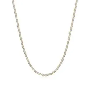 Authentic The Solar Radiance Tennis Necklace: A Golden Chain of Eternal Light