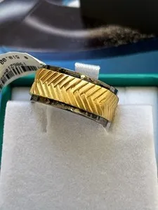 Authentic The Eclipse Veil Ring: Sterling Silver and 14K Gold-Plated Black Rhodium Talisman