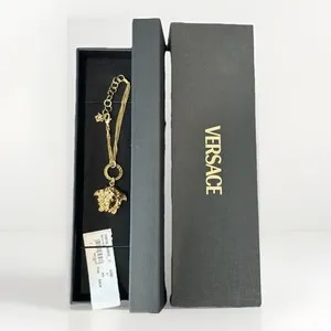 Authentic Versace Medusa Head Pendant Bracelet Gold Plated Brand Authentic BNWT