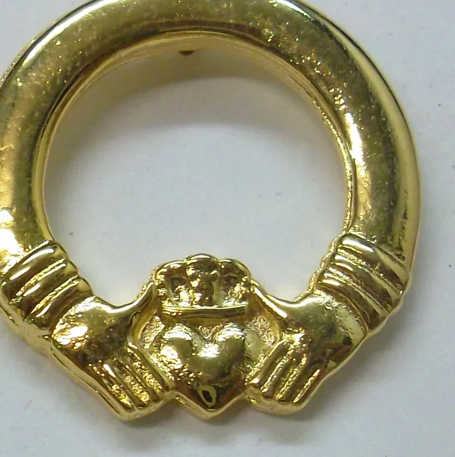 Authentic Eternal Celtic Bond Claddagh Seal - Sacred Union and Loyalty Gold Plated Talisman