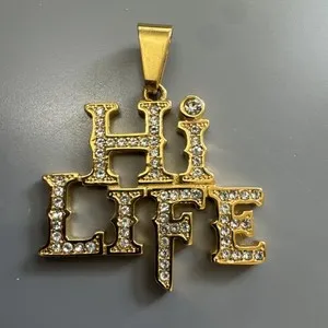 Authentic The High Life Luminous Gold-Plated CZ Alchemical Pendant