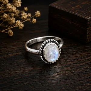 Authentic Lunar Whisper: Gold‑Plated Moonstone Ring