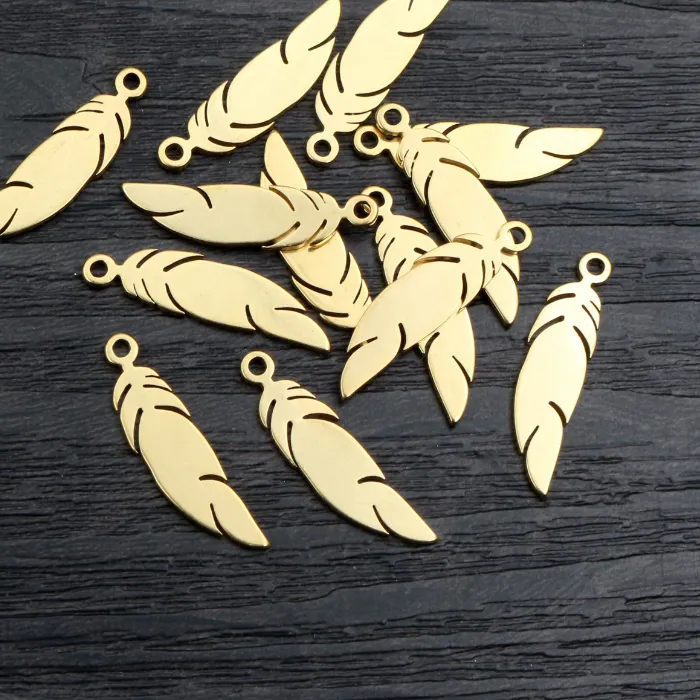 Authentic Celestial Plumes: Gold-Plated Feather Talismans of Ascension