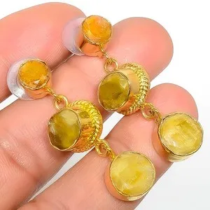 Authentic Radiant Solar Bloom: Golden Sapphire-Hued Ethereal Drops