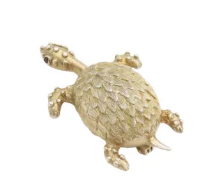 Authentic The Golden Tortoise of Ages: 925 Silver and Gold-Plated Mystic Brooch