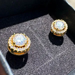Authentic Radiant Chrysalis: Gold-Plated Moissanite Halo Butterfly Earrings