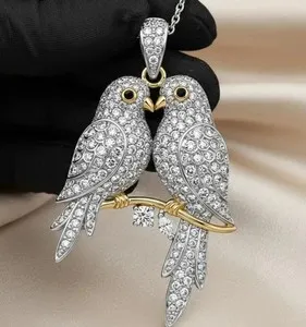 Authentic The Eternal Avian Bond: Golden Lovebird Talisman
