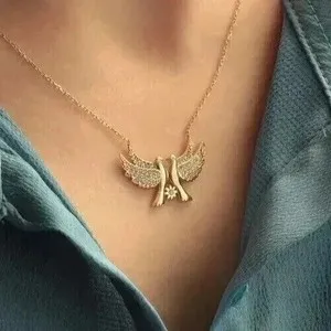 Authentic The Gilded Aviary Pendant of Radio-Aura and Simulated Diamond Light
