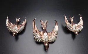 Authentic The Celestial Aviary: Twin Gilded Messengers of Light