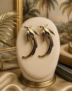 Authentic Celestial Avians of the Gilded Era: A Pair of Birds of Paradise Talismans