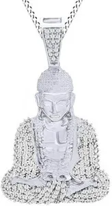 Authentic Radiant Buddha Guardian Pendant – 14K Gold‑Plated Aura