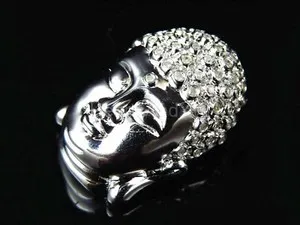 Authentic Buddha's Radiant Smile: 0.9ct Round Cut Moissanite Pendant