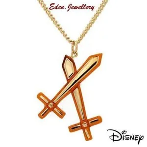 Authentic The Corsair's Blade: Gold-Plated Pirate of the Caribbean Double Sword Talisman