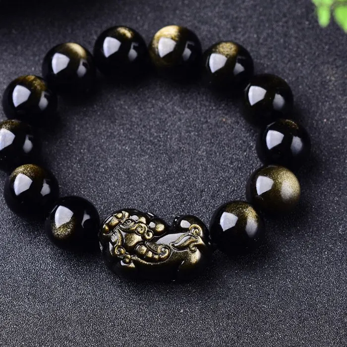 Authentic The Gilded Obsidian Guardian: A Conduit for Prosperity