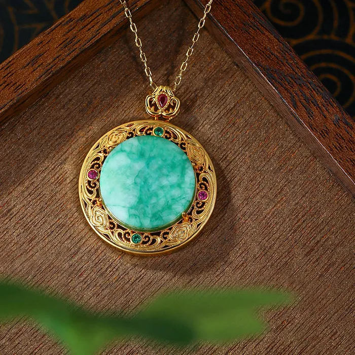 Authentic Natural Jade Pendant Necklace Amulet Charm Real Jewelry Accessories Designer Vintage Luxury Talismans Lucky