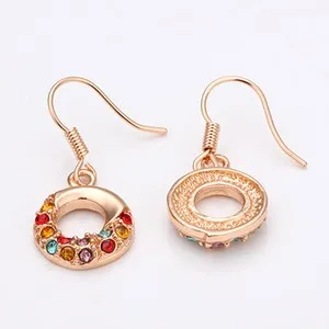 Authentic Dance with the Cosmos: Rose Gold Plated Colors Earrings