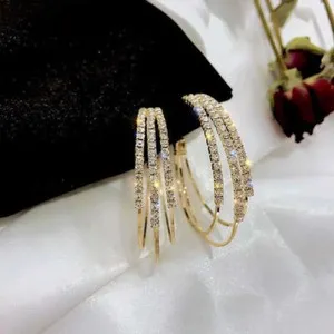 Authentic Radiant Trinity: The C-Shaped Gold-Plated Sacred Geometry Hoops