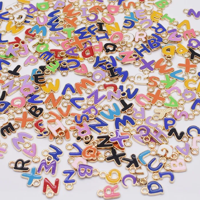 Celestial Alphabet Charms: 50 Enchanted 10mm Gold-Plated Drops