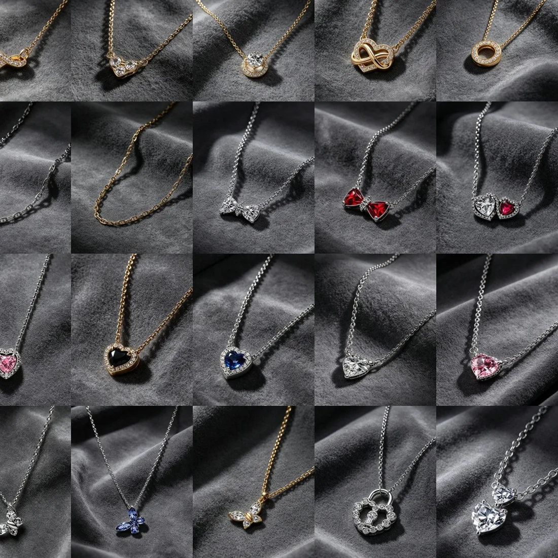 Authentic Light Heart- Shaped S925 Silver Bow Lock Shaped Two Tone Collarbone Chain, Versatile Daily Valentine's Day Jewelry