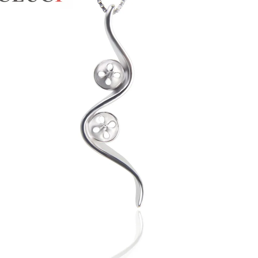 Authentic The Luminescent Dual Pearl Sanctum Pendant in 925 Sterling Silver