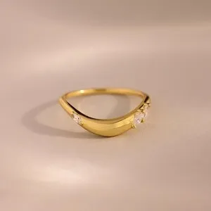 Authentic Radiant Waves Marquise Diamond Band