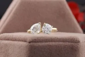 Authentic The Golden Embrace A Stackable Ring Of Enchanted Moissanite