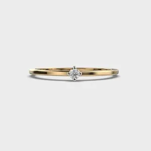 Authentic The Celestial North Star Solitaire Ring in Radiant Gold