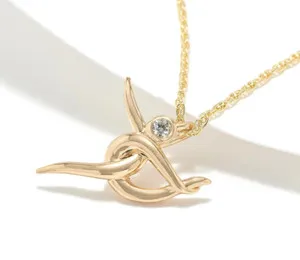 Authentic The Celestial Asana: 14K Gold-Plated Diamond Yoga Silhouette Pendant