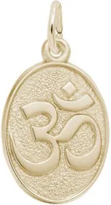 Authentic Radiant Lotus Flow: The Gold-Plated Sterling Silver Yoga Symbol Charm