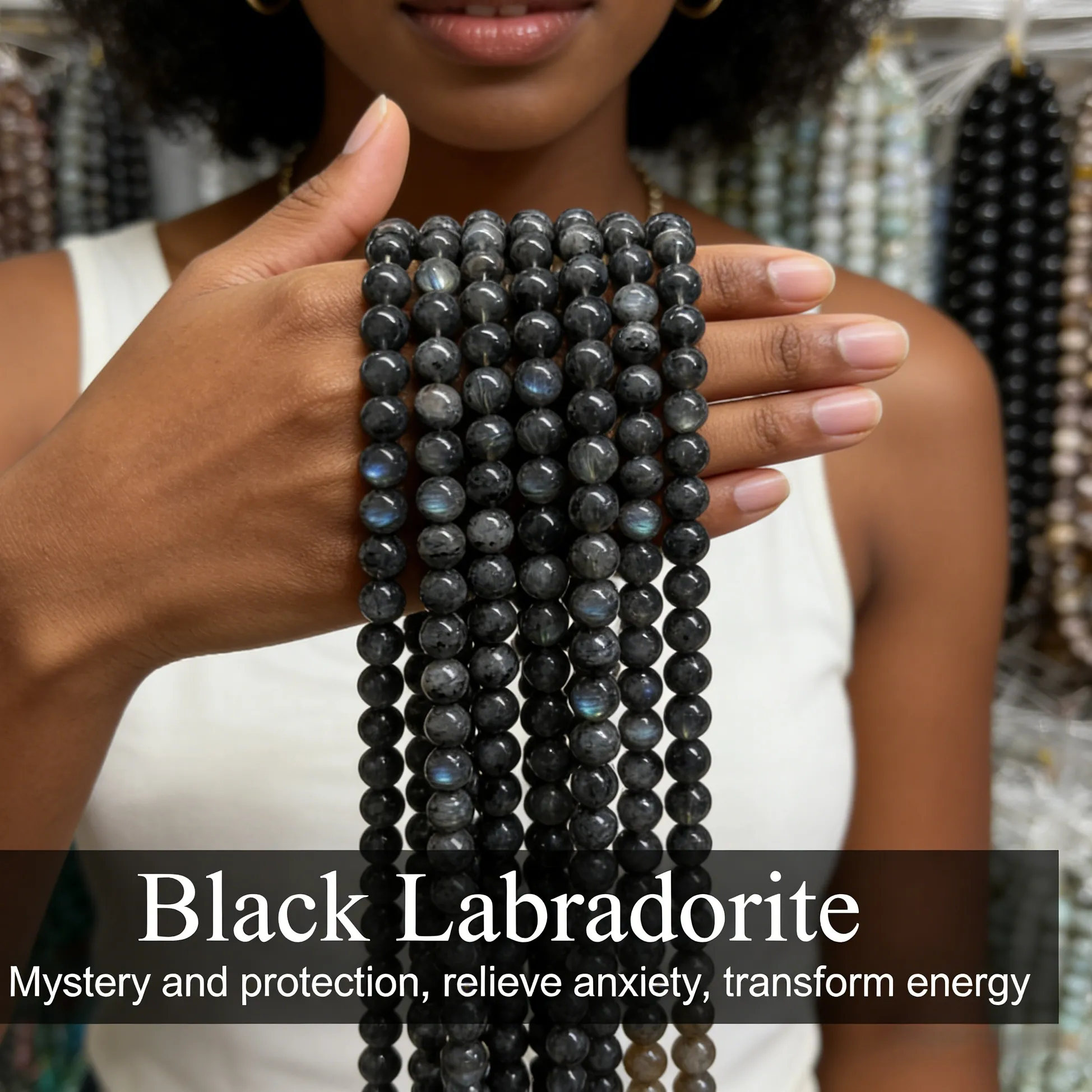 Authentic Shadow and Light: The Mystic Black Labradorite Spheres