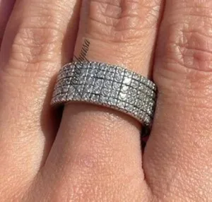 Authentic Radiant Geometry: The Diamond Pave Sanctuary Ring