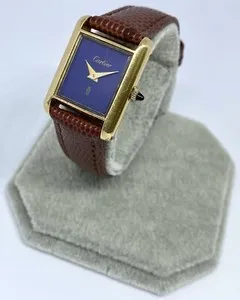 Authentic The Celestial Horizon Must de Cartier Tank - Lapis Lazuli & Gold-Plated Vermeil Talisman