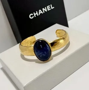 Authentic Celestial Azure: The 1995 Gripoix Gold-Plated Sacred Cuff