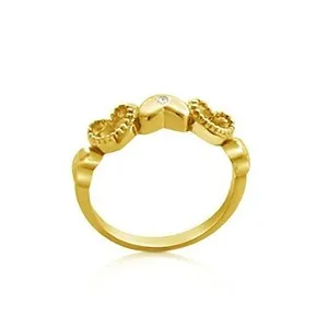 Authentic The Eternal Bond Gold-Plated Diamond Five Hearts Ring