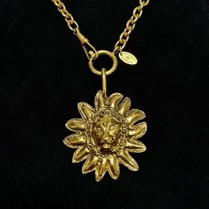 Authentic Lion's Golden Embrace: The Coco Mark Necklace of Radiant Protection